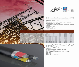 بروشور کابل های سه و نیم رشته با هادی آلومینیومی سیم و کابل مشهد